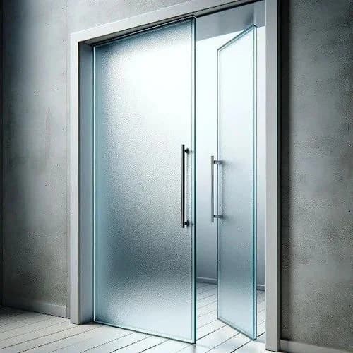 Frosted toughened glass door